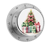 Bow Decoration Mechanical Kitchen Timer for Cooking 60 Min with Magnetic Backing Loud Alarm,Stainless Steel Wind Up Countdown Timer Cute Egg Timers for Cooking Studying Gaming Classroom Office Gym