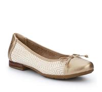 Bow-Detailed Two-Tone Pumps - Gold Size 6