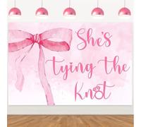 Bow Diamond Ring Photography Backdrop Banner for Bridal Shower Engagement Wedding Party Supplies
