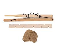 Bow Drill Kit Fire Starter, Primitive Wood Survival Friction Fire Tool Flat Head Bow Drilling Fire Making Survival Emergency Ignitor Kit for Adult Outdoor Survival Camping (1 Person)