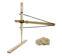 Bow Drill Kit Fire Starter Primitive Wood Survival Practice Friction Fire Tool for Teaching Outward Training Light Yellow camping gadgets