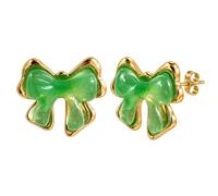 Bow Earrings for Women Dainty Pink Bownot Ribbon Stud Earrings | Cute Acrylic Small Bowknot Earrings Trendy Christmas Jewelry Gifts
