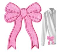 Bow Embroidered Patch,Bowknot Patches - Side Tie Embroidered Stickers, Cute Sew On Patch, Decorative Accessories, Iron On Patches for T-Shirts, Jeans, Backpacks, rop