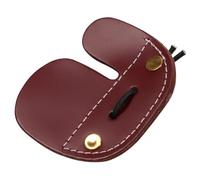 Bow Finger Saver, Double Layer Faux Leather Three Finger Guard for Archers | Stretch Adjustment, Brown Cowhide Style, Suits Either Hand, Pocket Size for Recurve Practice and Training
