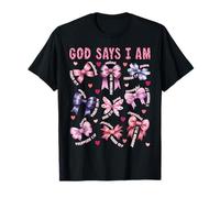 Bow God Say I Am Christian Girl Teen Women Bible Verse Jesus T-Shirt