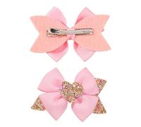 Bow Hair Clip 2 Pieces Non Slip Sparkly Hairpin