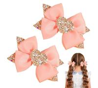 Bow Hair Clip 2 Pieces Sparkly Barrette