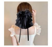 Bow Hair Clip Bow Floating Ribbon Grip Clip Girls Elegant Ponytail Braid Claw Retro Female Hair Card Accessories(Color-01)