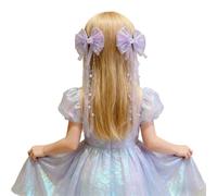 Bow Hair Clip for 3 to 16 Years with Star - Ideal Accessory for Leisure Everyday Outdoor Adventure (Light Purple1, 3-16 Years)