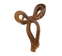 Bow Hair Clip Hair Claw Grip Plastic Bowknot Shape Hair Claw Clip Candy Color Shark Hair Clip Anti-slip Back Head Hair Pin Women's Hair Accessories Caramel