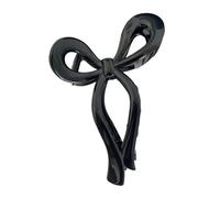 Bow Hair Clip Hair Claw Grip Plastic Bowknot Shape Hair Claw Clip Candy Color Shark Hair Clip Anti-slip Back Head Hair Pin Women's Hair Accessories Black