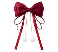 Bow Hair Clip - Medium Styling Accent, Trendy Fabric Ornament, Strong Grip Closure | Elegant Grooming Improvement Supportive Women Girls Ladies Women Daily Clothes School Dance Co