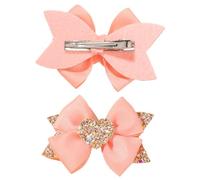 Bow Hair Clips 2 Pieces Non Slip Sparkly Barrette