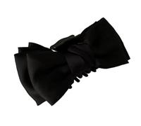 Bow Hair Clips, Bow Hair Clip, Women's Hair Bows, Hair Clips, Ponytail Clips, Hair Claw, Hair Bow for Children, Girls, Women, 1 Piece, Black A