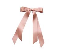 Bow Hair Clips Silky Satin Hair Bows Clip Versatile Ribbon Vibrant Ponytail Holder Accessories Slides Metal Clips Bow For Women(Pink)