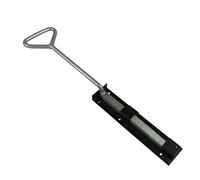 Bow Handle Drop Down Bolt 12" 18" 24" (Galvanized Black Heavy Duty Garage Door) (Black, 12")