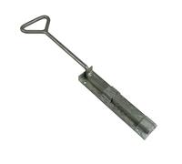 Bow Handle Drop Down Bolt 12" 18" 24" (Galvanized Black Heavy Duty Garage Door) (Galvanised, 12")