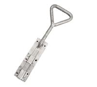 Bow Handle Drop Down Bolt 12" - 24" Gate Garage HEAVY DUTY Black Galvanised (Galv, 18 Inch)
