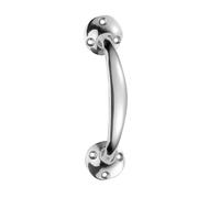 Bow Handle for Cabinets, Drawers and Wardrobes, Curved Design, Durable, Versatile, Smooth Finish, Residential and Commercial Use (Satin Chrome, 152mm Overall Length, 32mm Projection)