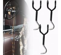 Bow Hanger Vehicle Bow Hanger Rack for Truck Suv Sedan, Steel Headrest-Mounted Compound Bows Holder, No-Tool Quick Install Hunting Bows Frame for Safe Transport & Storage(3Pcs)