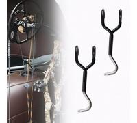 Bow Hanger Vehicle Bow Hanger Rack for Truck Suv Sedan, Steel Headrest-Mounted Compound Bows Holder, No-Tool Quick Install Hunting Bows Frame for Safe Transport & Storage(2Pcs)