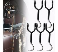 Bow Hanger Vehicle Bow Hanger Rack for Truck Suv Sedan, Steel Headrest-Mounted Compound Bows Holder, No-Tool Quick Install Hunting Bows Frame for Safe Transport & Storage(5Pcs)