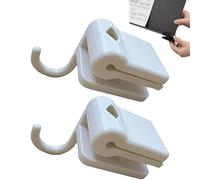 Bow Holder for Music Stand with Pencil Clip, Folding Bow Hook Organizer, Space-Saving Storage Organizer, for Violin, Viola, Cello & Bass Players (2pcs White)