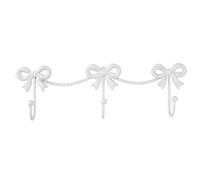 Bow Hooks Gold - Bow Wall Hook, Coat Hooks Wall Mounted Decorative, Coquette Room Decor, Preppy Room Decor, Decorative Walls Hook for Bath Towel, Gold Room Hanger for Coats Bags Bath Bathroom (white)
