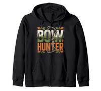 Bow Hunter Archery Wilderness Forest Pursuit Zip Hoodie