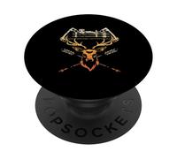 Bow Hunter Bow & Arrow Deer Head Compound Bow Deer Hunting PopSockets Adhesive PopGrip
