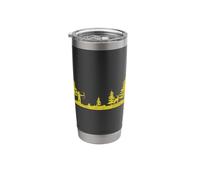 Bow Hunter Deer Forest Archery Wilderness Silhouette Stainless Steel Insulated Tumbler