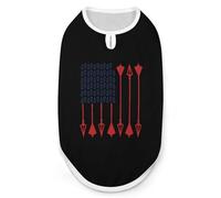 Bow Hunting American Flag Dog And Cat Clothes Pet Summer Sleeveless T Shirt Basic Vest 2XL