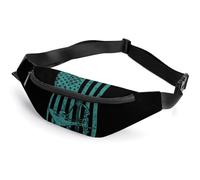 Bow Hunting U.S. Flag Printed Crossbody Fanny Pack Fashion Waist Bag with Adjustable Strap for Men Women