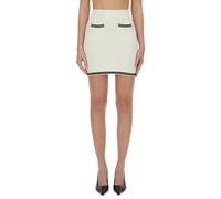 Bow Jacquard Mini Skirt - female - Self Portrait - Short Skirts - Beige - M - Skirts M