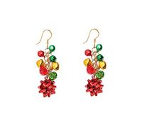 Bow Jingle Bell Tinkle Bell Cute Christmas Ornament Long Chain Dangle Earrings for Women Fish Hook Dangling Hanging Hypoallergenic Festival Party Thanksgiving Jewelry Gift for Bff Daughter New Year