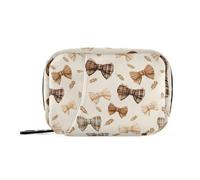 Bow Leaf Brown Daily Tablet Pill Organiser Weekly Pill Box 7 Day Travel Small for Medicine Vitamin Supplement