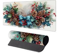 Bow Mouse Mat1200x600x3mm Large Gaming Mouse Pad Blue Desk Mat Stitched Edges, Mousepad Non Slip Rubber Base, Waterproof Soft Cloth, Computer Accessories for Home Office Decor, Gift E-7