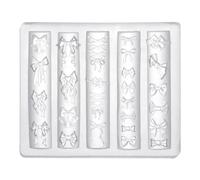 Bow Nail Moulds: 3D Nail Art Bow Mould Set - Premium Silicone Template for DIY Gel & Resin Nails Embellishments, Easy to Clean & Reuse
