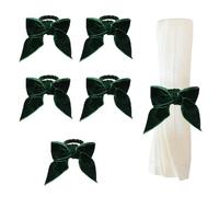Bow Napkin Rings, 6Pcs Napkin Holder Chics with Bow Tie Design & Mutil-colors Red/Green/Pink, Dinner Table Ring for Holiday Birthday Party Anniversary Wedding Dining Table Decoration