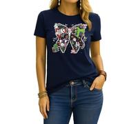 Bow Nightmare Jack Skellington Before Christmas Film | Christmas Women's T-Shirt, navy blue, 3XL