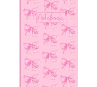 Bow Notebook: Cute Coquette Bow Lined Journal, A Perfect Novelty Bow Aesthetic Gift for a Girl - Large Bow Pink