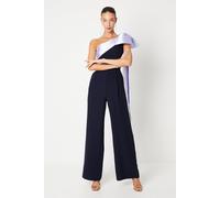 Bow One Shoulder Jumpsuit Coast Navy 8