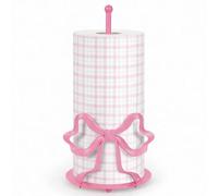 Bow Paper Towel Holder, Cute Pink Paper Towel Roll Holder, 3D Decorative Standing Paper Towel Holder for Kitchen Countertops Bathroom, Kitchen Decor Accessories