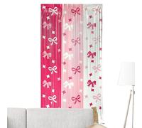 Bow Party Decorations, Romantic Foil Fringe Bow Curtains, Birthday Party Decorations Backdrop, for Birthday Theme Wedding Bedroom Bathroom Kitchen Living Room