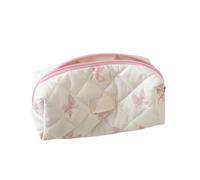 Bow Pattern Pen Bag - Aesthetic Writing Case, Stationery Organizer | Compact Multi Purpose Storage Arrangement Structure, Portable Cosmetic Toiletry Organizer Accessory for Campus Student Travel
