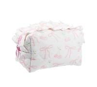 Bow Pencil Case - Adorable Preppy Pink Bow and Heart Pencil Case, Coquette Makeup, Student Stationery Organizer, Y2k Organizer Makeup Bag for Girls Women, (D)