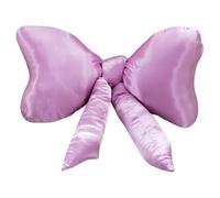 Bow Pillow - Luxe Throw Pillow Silky Satin Weave - Oversized Bow Silhouette (Rosewood_)