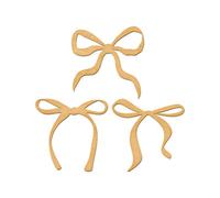 Bow Set MDF Craft Blanks: Wooden Bow Cutouts, DIY Embellishments, Paintable Ribbon Shapes, Card Making & Scrapbooking (Set of 3)