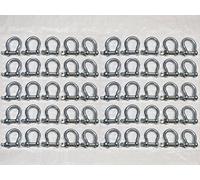Bow Shackle Screw Pin Galvanised from 5MM - 25MM (Commercial Chain Connector Caravan Tether) - Pack of 25, 5MM