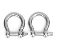Bow Shackle Stainless Steel, 2pcs Strong Load Capacity D - Ring M14 700kg Load - Rust Resistant, Easy Installation, Ideal for Camping and Outdoor Sports (M16)
